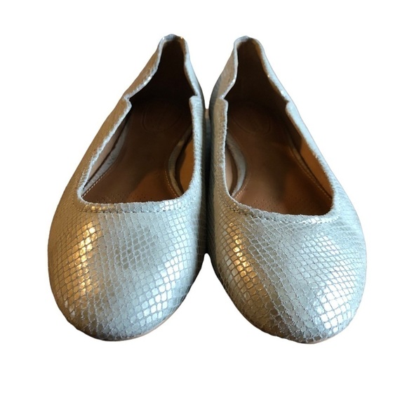 Corso Como Ballet Flat Leather Callie Silver Metallic Size 9 - Picture 4 of 16